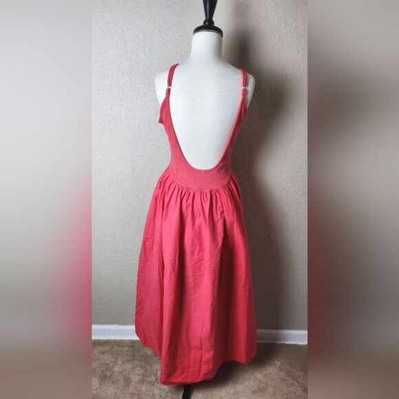 Free People Dylan Midi Dress Pink Size SP NWOT - Picture 6 of 10